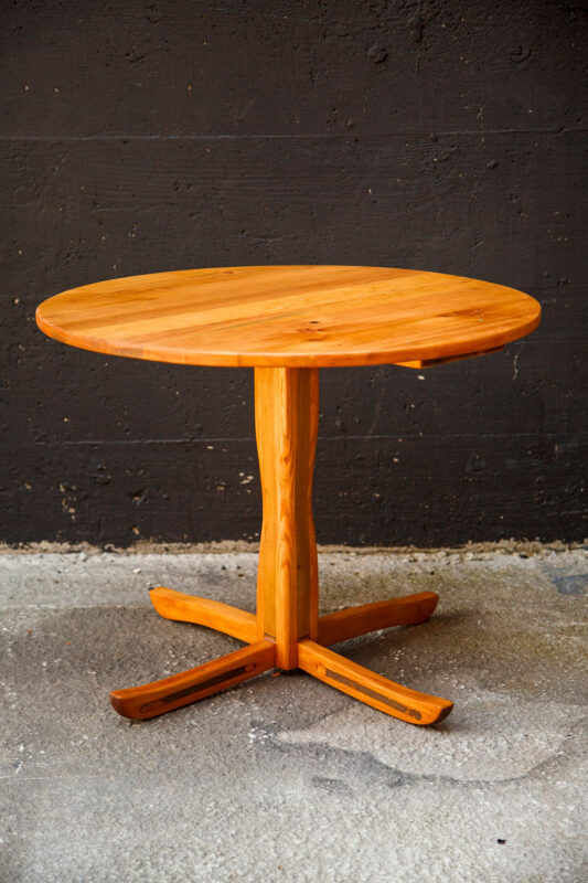 side table made from construction scraps
