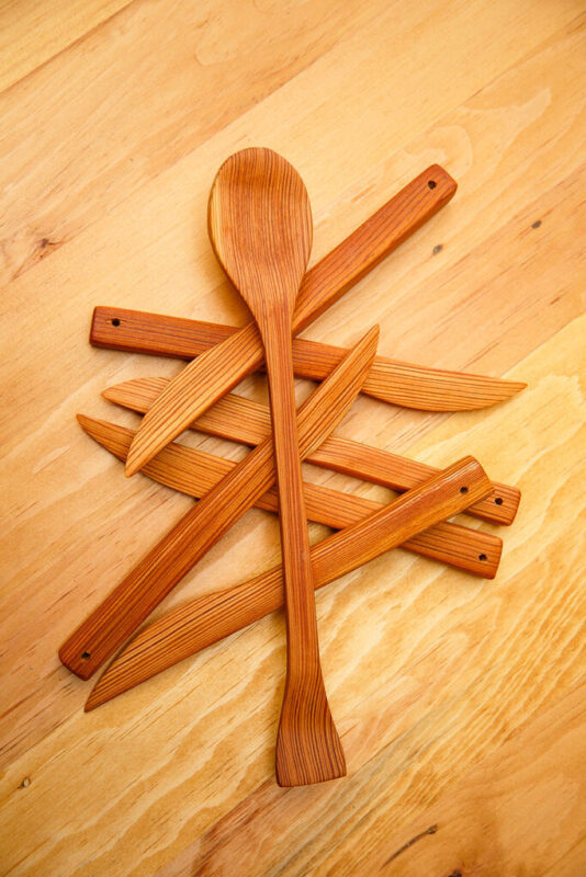 spoons and butter knives made from scraps